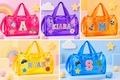 Personalized Jelly Duffle Bag – Custom Name & Initial Travel Bag for Kids