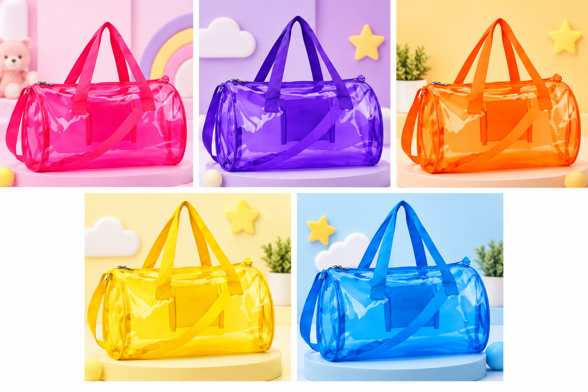 Personalized Jelly Duffle Bag – Custom Name & Initial Travel Bag for Kids