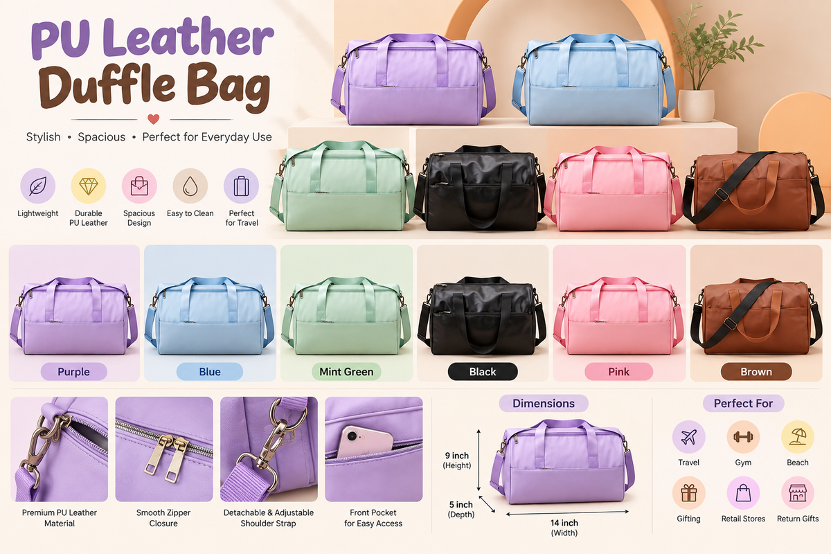 PU Leather Duffle Bag