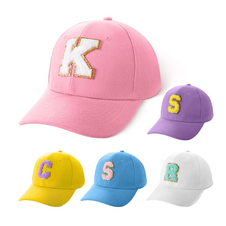 Personalized Kids Cap with Initial & Character Patch